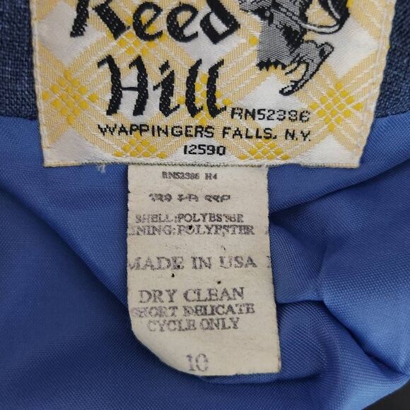 Reed Hill Vintage Blue Equestrian Day Coat Size 10 Blue Womens Equestrian Jacket - Picture 10 of 12
